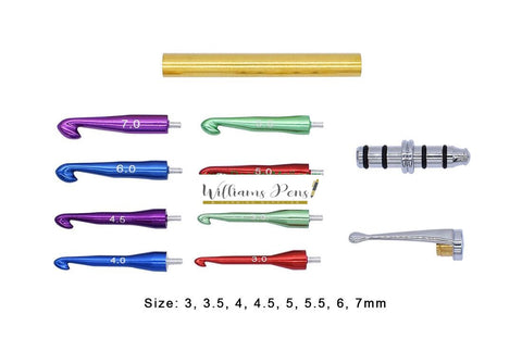 Chrome with Colourful Crochet Hook Kit Project Sets