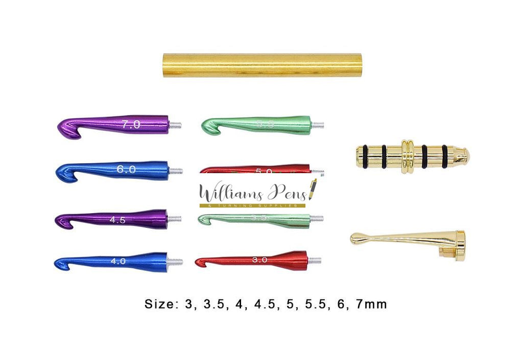 Gold with Colourful Crochet Hook Kit Project Sets