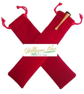 Red Colour Velvet Draw String Pen Sleeve Red Colour Velvet Draw String Pen Sleeve