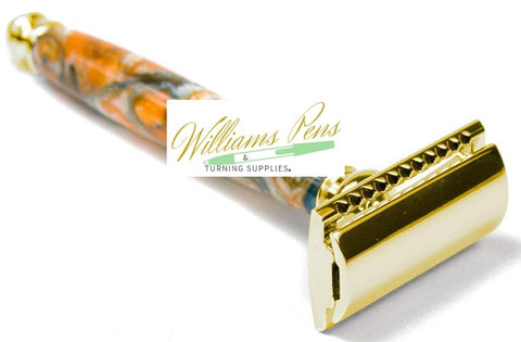 Gold Safety Razor Shaver  Kits - Williams Pens & Turning Supplies.