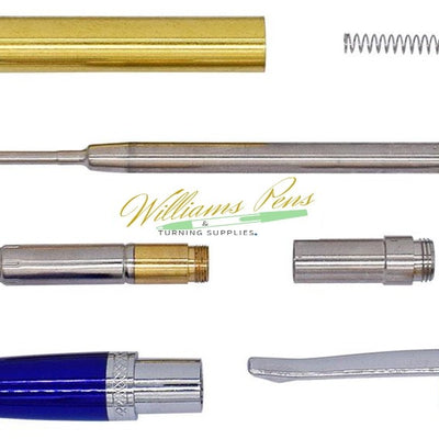 Chrome & Blue Sierra Pen Kits Chrome & Blue Sierra Pen Kits