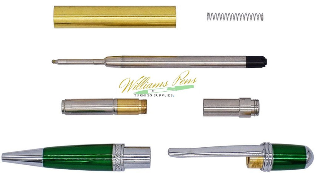 Chrome & Green Sierra Pen Kits