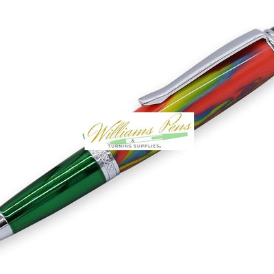 Chrome & Green Sierra Pen Kits Chrome & Green Sierra Pen Kits
