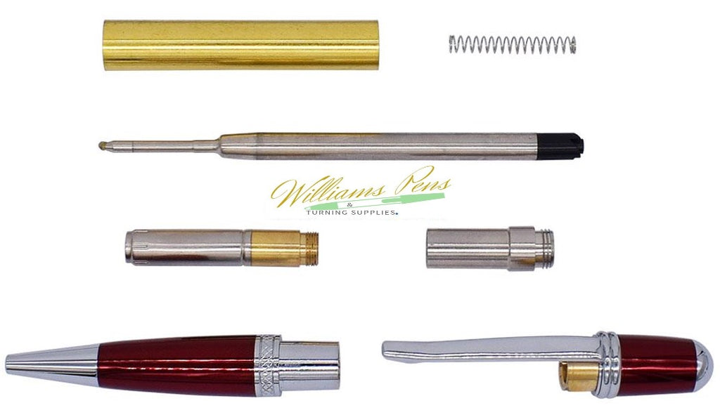 Chrome & Red Sierra Pen Kits