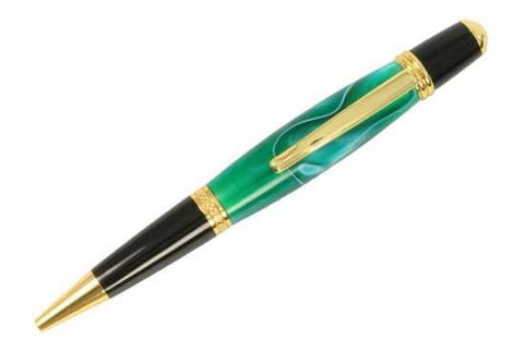 Gold & Black Chrome Sierra Pen Kit - Williams Pens & Turning Supplies.