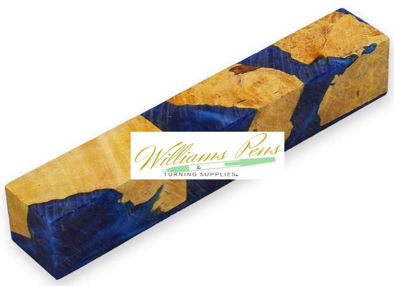 Stabilised Pen Blanks Yellow & Blue Hybrid - Williams Pens & Turning Supplies.
