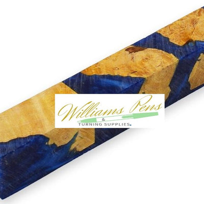 Stabilised Pen Blanks Yellow & Blue Hybrid - Williams Pens & Turning Supplies. Stabilised Pen Blanks Yellow & Blue Hybrid - Williams Pens & Turning Supplies.