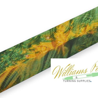 Stabilised Pen Blanks Yellow + Green Hybrid - Williams Pens & Turning Supplies. Stabilised Pen Blanks Yellow + Green Hybrid - Williams Pens & Turning Supplies.