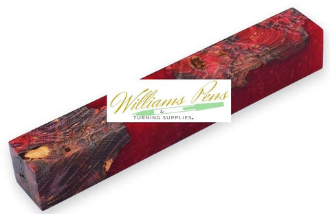 Stabilised Pen Blanks Red & Black Hybrid