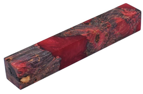 Stabilised Pen Blanks Red & Black Hybrid