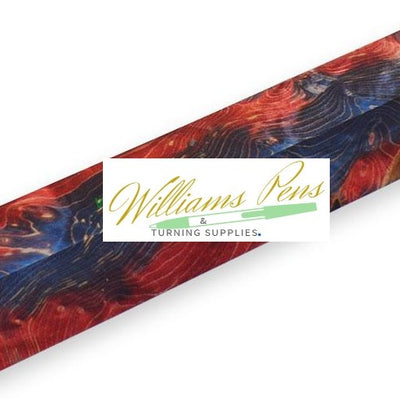 Stabilised Pen Blanks Red & Blue Hybrid Stabilised Pen Blanks Red & Blue Hybrid