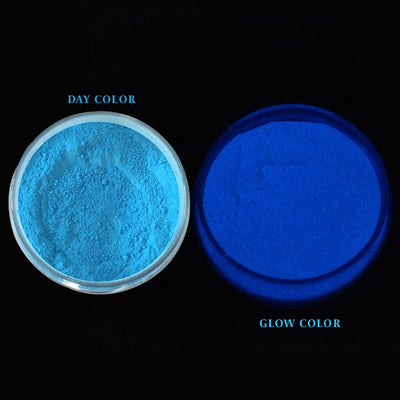 Glow In The Dark Mica Pigment Blue 100gm Jar Glow In The Dark Mica Pigment Blue 100gm Jar
