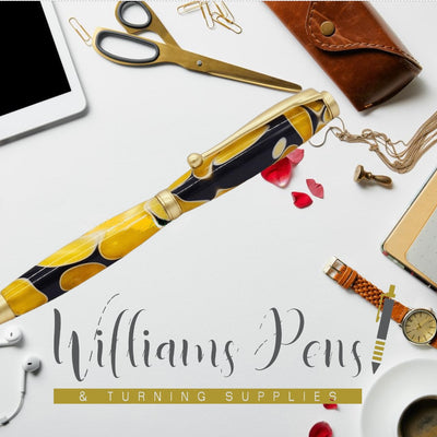 Fancy Pen Kit Satin Gold - Williams Pens & Turning Supplies. Fancy Pen Kit Satin Gold - Williams Pens & Turning Supplies.