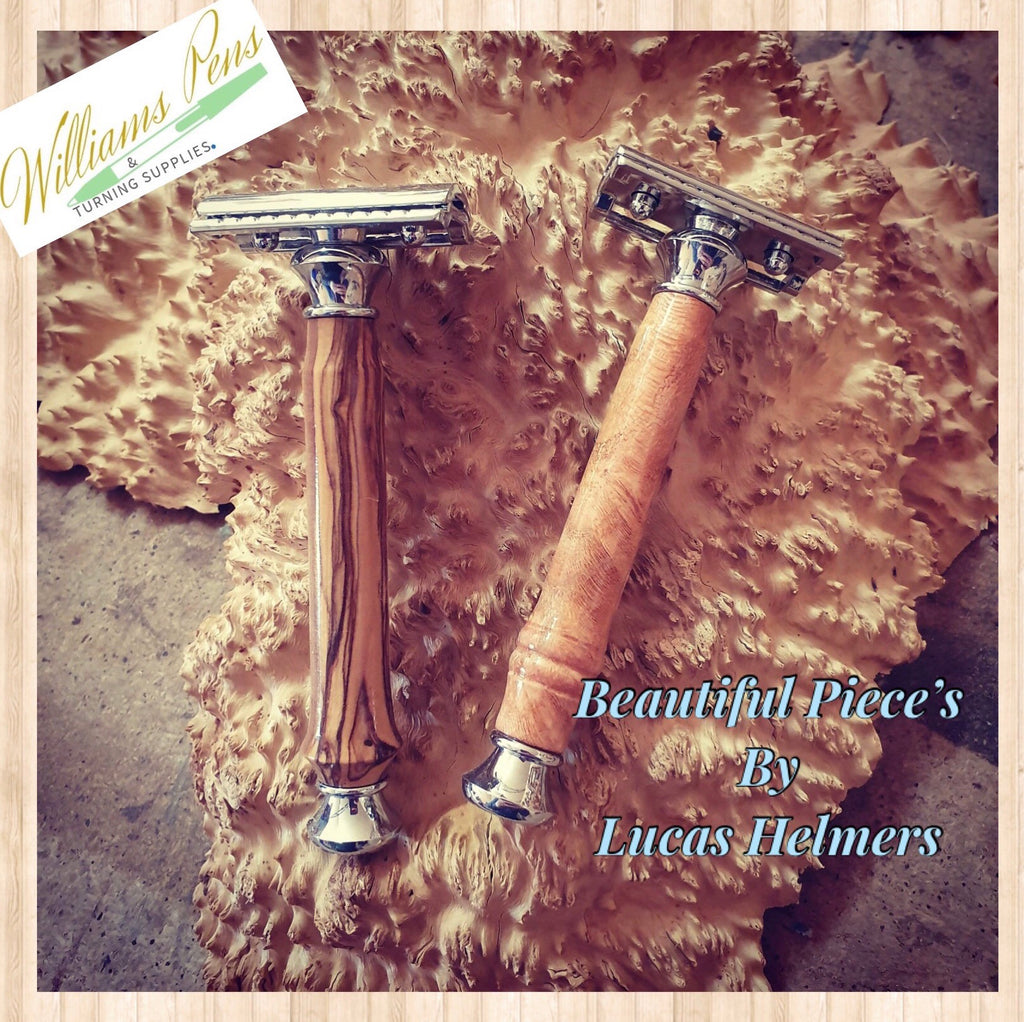 Chrome Safety Razor Shaver  Kits - Williams Pens & Turning Supplies.