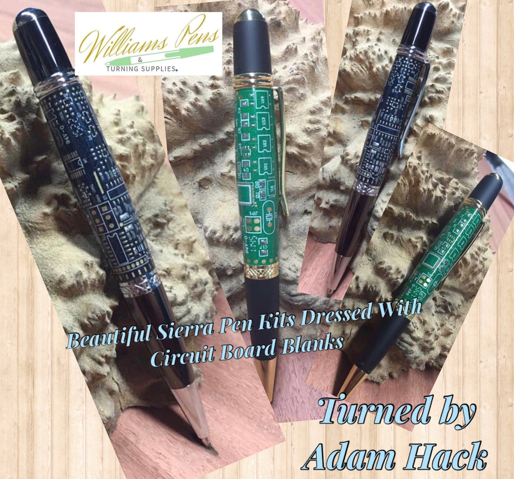 Circuit Board Sierra Blank Green - Williams Pens & Turning Supplies.