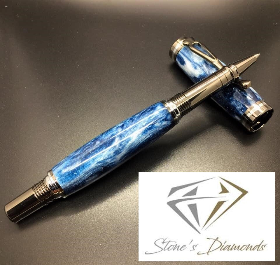 Mr. Blue Sky Diamond Pen Blank Round