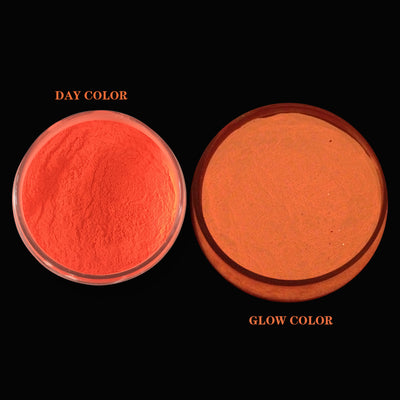 Glow In The Dark Mica Pigment Orange Red 100gm Jar