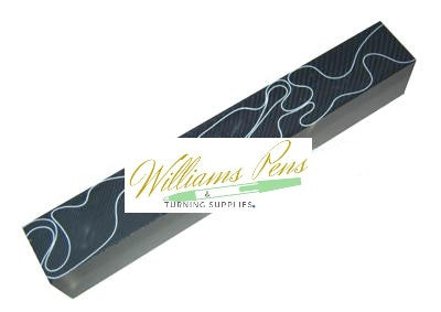 Acrylic Black with White Swirl Pen Blank - Williams Pens & Turning Supplies.