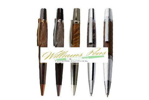 Chrome + Colourful Vacuum Plating Elegant Beauty Sierra Pen Kits - Williams Pens & Turning Supplies.