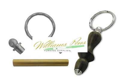 Satin Chrome Key Ring Kit - Williams Pens & Turning Supplies.