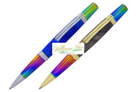 Chrome & Black Chrome Elegant Beauty Sierra Pen Kit - Williams Pens & Turning Supplies.