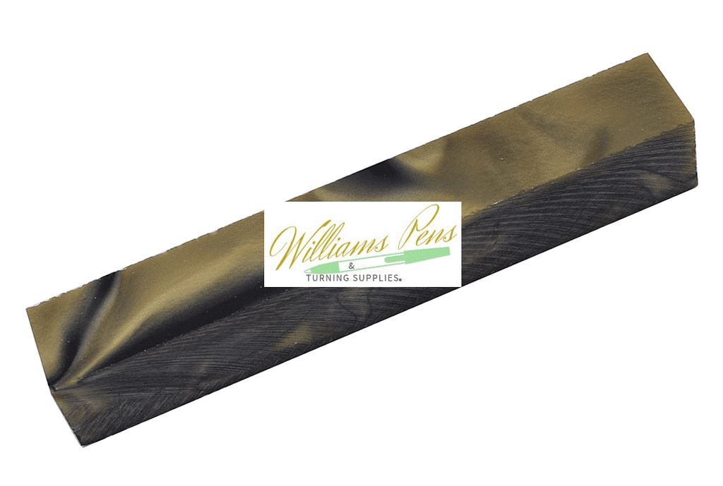 Gold & Black Acrylic Pen Blank - Williams Pens & Turning Supplies.