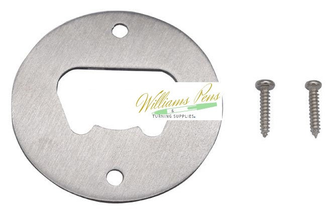 Stainless Steel Bottle Opener Disc Kit - Williams Pens & Turning Supplies.