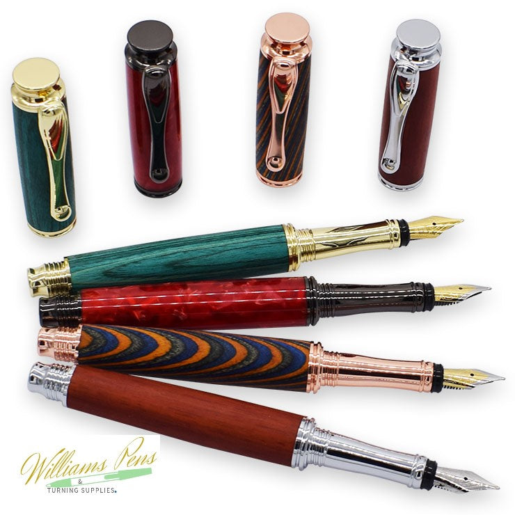 Gold AstonMatin Fountain Pen Kits - Williams Pens & Turning Supplies.