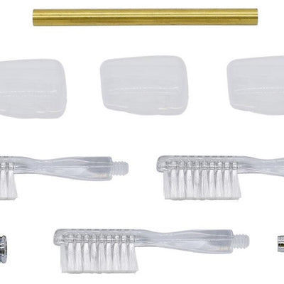 Chrome Toothbrush Handle Kits - Williams Pens & Turning Supplies.