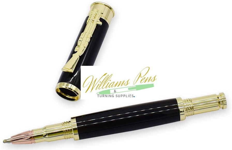 Gold CN Lake Bullet Rollerball Pen Kits - Williams Pens & Turning Supplies.