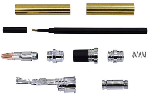 Chrome CN Lake Bullet Rollerball Pen Kits - Williams Pens & Turning Supplies.