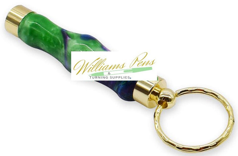 Gold Secret Compartment Key Ring Toothpick Size Smooth - Williams Pens & Turning Supplies.