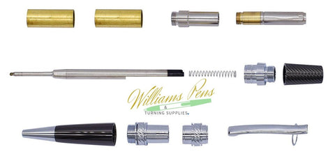 Chrome & Gun Metal Graceful Pluma Pen Kits