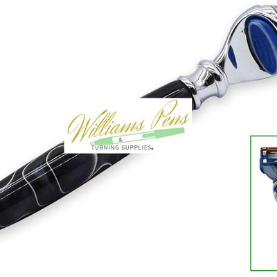 Chrome Fusion Razor Shaver Handle Kits - Williams Pens & Turning Supplies.