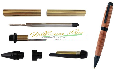 Black Chrome Cigar Pen Kits - Williams Pens & Turning Supplies.