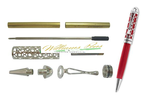 Silver European filigree pen kits - Williams Pens & Turning Supplies.