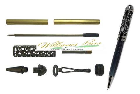 Gun Metal European Filigree Pen Kits - Williams Pens & Turning Supplies.