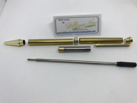 Slimline Pen Kit Gold with Black Stripe - Williams Pens & Turning Supplies.