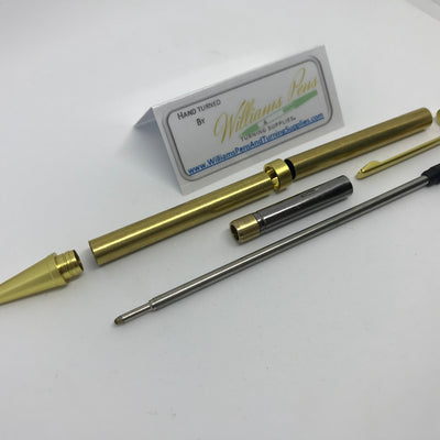 Slimline Pen Kit Satin Gold - Williams Pens & Turning Supplies.