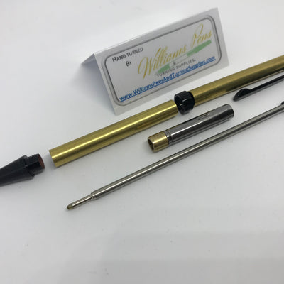 Slimline Pen Kit Black Chrome - Williams Pens & Turning Supplies.