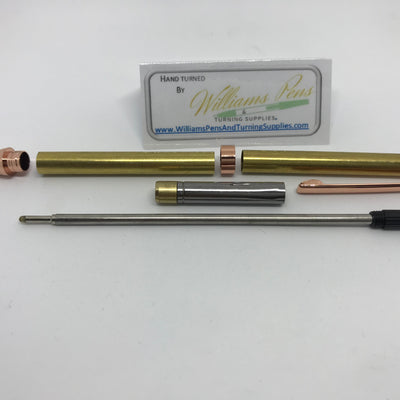Slimline Pen Kit Copper - Williams Pens & Turning Supplies.