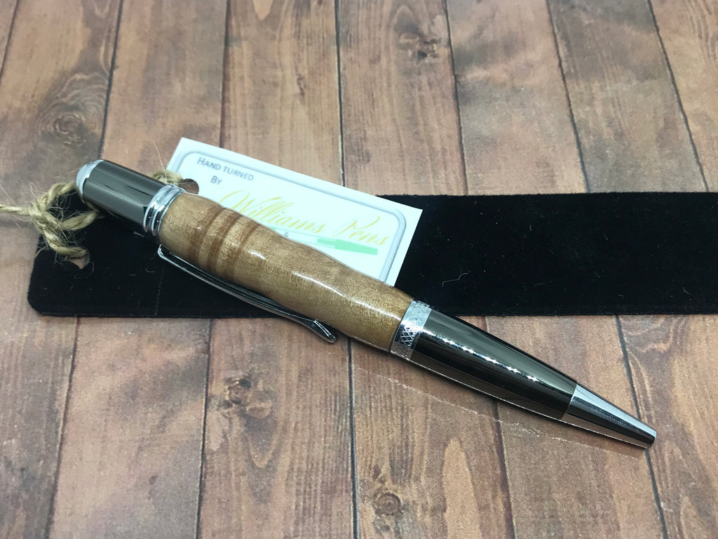 Williams Finished Pen Sierra with Timber, Gun Metal, Chrome - Williams Pens & Turning Supplies.