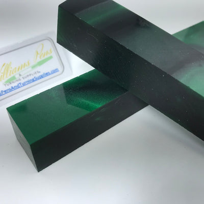Acrylic Dark Green with Black Line Swirl - Williams Pens & Turning Supplies.