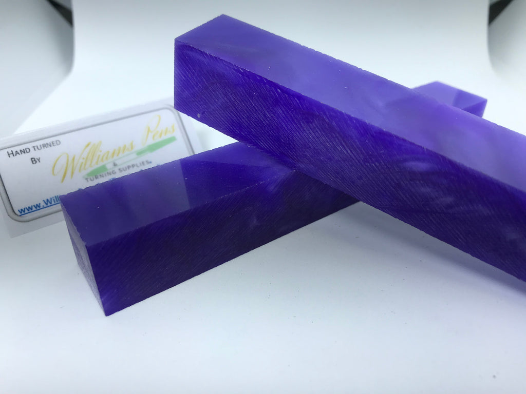 Acrylic Blue with Purple Line Swirl Pen Blank - Williams Pens & Turning Supplies.