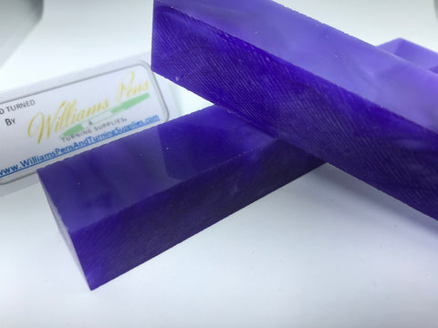 Acrylic Blue with Purple Line Swirl Pen Blank - Williams Pens & Turning Supplies.