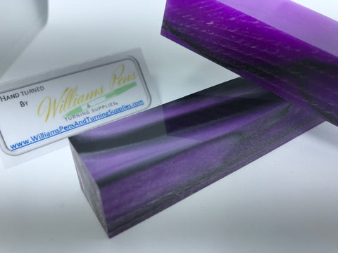 Acrylic Light Purple with Black Line Swirl Pen Blank - Williams Pens & Turning Supplies.