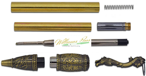 Antique bronze polish MT Kunlun Loong pen Dragon - Williams Pens & Turning Supplies.