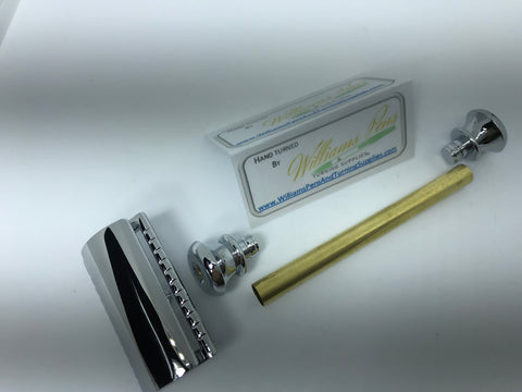 Chrome Safety Razor Shaver  Kits - Williams Pens & Turning Supplies.