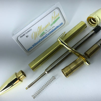Gold Polaris Twist Pen Kit - Williams Pens & Turning Supplies.