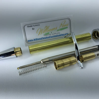 Chrome Polaris Twist Pen Kit - Williams Pens & Turning Supplies.
